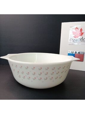 Vintage 80s Pyrex Laura Ashley Tulips Casserole Dish Made In England 9”